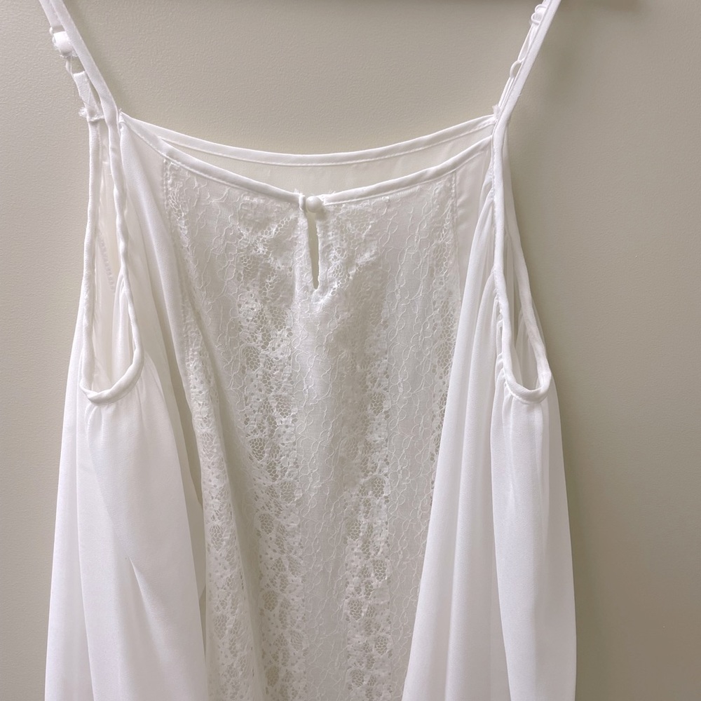 Feminine lace see through bohemian long sleeve top